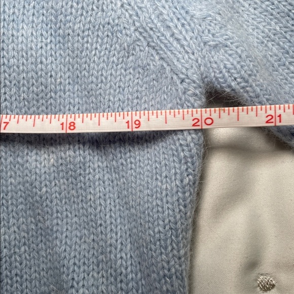 BCBG Lambswool light blue cardigan sz  L - Picture 3 of 6